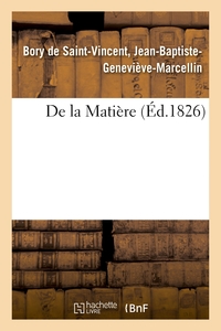 DE LA MATIERE