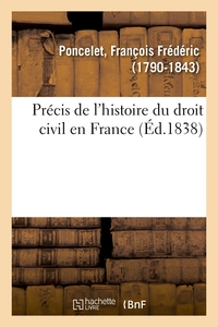 PRECIS DE L'HISTOIRE DU DROIT CIVIL EN FRANCE