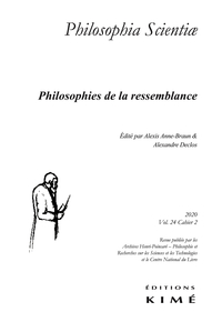 PHILOSOPHIA SCIENTIAE VOL. 24/2 - PHILOSOPHIES DE LA RESSEMBLANCE