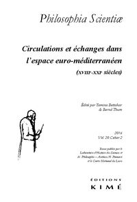 PHILOSOPHIA SCIENTIAE T. 20 / 2 2016 - CIRCULATION ET ECHANGES DANS L'ESPACE...