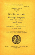 Réalité sociale et idéologie religieuse dans les romans de thomas mann : les b
