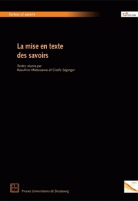 La mise en texte des savoirs