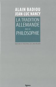 LA TRADITION ALLEMANDE DANS LA PHILOSOPHIE