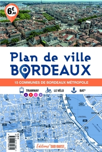 Plan de Bordeaux. 15 communes de Bordeaux Métropole