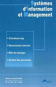 REVUE SIM N?3 VOLUME 15 2010 - CROWDSOURCING. GOUVERNANCE INTERNET