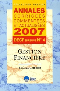 ANNALES 2007 DECF N 4 GESTION FINANCIERE