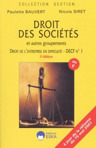 DROIT DES SOCIETES DECF 1 3E