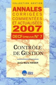 ANNALES 2007 DECF N 7 CONTROLE DE GESTIO