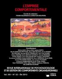 RIP 52 VOL XXI ETE 2015 L'EMPRISE COMPORTEMENTALE