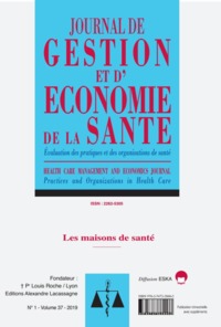 LES MAISONS DE SANTE-JOURNAL DE GESTION ET D'ECONOMIE DE LA SANTE 1-2019