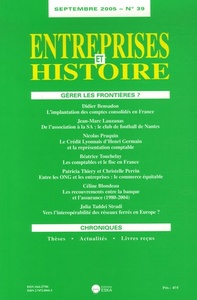 ENTREPRISES ET HISTOIRE 39 GERER LES FRO