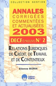 DECF 2 RELATIONS JURIDIQUES CREDIT ...