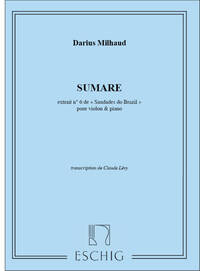 SAUDADES DO BRAZIL N 6 SUMARE VIOLON -PIANO (LEVY) VIOLON