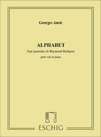 ALPHABET CHANT-PIANO (7 QUATRAINS DE RAYMOND CHANT