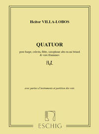 VILLA-LOBOS QUATUOR 1921 PTIES (FL-SX-HP-CELESTA MUSIQUE D'ENSEMBLE