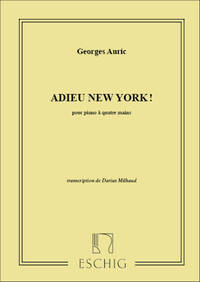 ADIEU NEW-YORK 4 MAINS PIANO