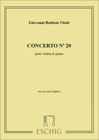 CONCERTO N 20 1ER SOLO (ZIGHERA 16) VIOLON-PIANO VIOLON