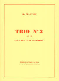 TRIO NO. 3 EN UT VL-VLC-PIANO (1951) MUSIQUE D'ENSEMBLE