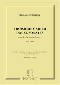 TROISIEME CAHIER DOUZE SONATES PIANO