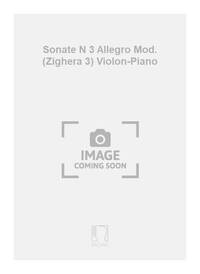 SONATE N 3 ALLEGRO MOD. (ZIGHERA 3) VIOLON-PIANO VIOLON