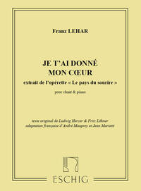 JE T 'AI DONNE MON COEUR CHANT