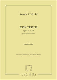 CONCERTO OP 3 N 10 4 VL VIOLON 1 MUSIQUE D'ENSEMBLE