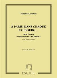 A PARIS DANS CHAQUE FAUBOURG.... VALSE CHANTEE CHANT