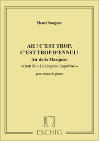 GAGEURE IMPREVUE AIR DE LA MARQUISE CHT-PIANO CHANT