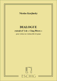 5 PIECES N 1 DIALOGUES VLC-PIANO (1ER POSITION) VIOLONCELLE