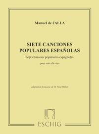 SIETE CANCIONES POPULARES ESPANOLAS CHANT