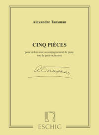 5 PIECES, POUR VIOLON AVEC ACCOMPAGNEMENT DE PIANO VIOLON