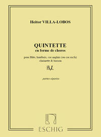 QUINTETTE EN FORME DE CHOROS, POUR FLUTE, HAUTBOIS -ENSEMBLE DE PARTITIONS