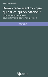DEMOCRATIE ELECTRONIQUE QU'EST-CE QU'ON ATTEND ? - ET QU'EST-CE QU'ON ATTEND POUR REDONNER LE POUVOI