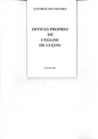 OFFICES PROPRES DE L'EGLISE DE LUCON