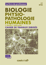 Biologie et physiopathologie humaines 1re ST2S, Cahier de travaux dirigés, Livre du professeur