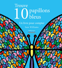 Trouve 10 papillons bleus