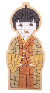 Kit Mosaîque complet 100 naturelles  Poupée Japonaise cheveux attaché Cadre Spécial   MOSAIC BOX SPECIAL