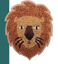 Kit Mosaîque complet 100 naturelles  Visage Lion Cadre Spécial   MOSAIC BOX