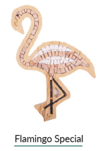 Kit Mosaîque complet 100 naturelles  Flamant rose  Cadre Spécial   MOSAIC BOX