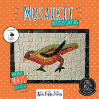 Kit Mosaîque complet 100 naturelles Oiseau MAXI 12X17 MOSAIKIT