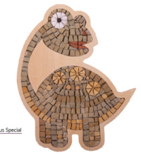 Kit Mosaîque complet 100 naturelles  Dinosaure  Diplodocus Cadre Spécial   MOSAIC BOX SPECIAL