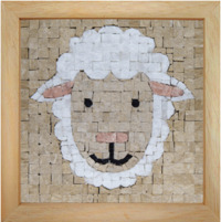 Kit Mosaîque complet 100 naturelles  Visage Mouton  GEANT 17X17 MOSAIC BOX