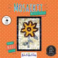 Kit Mosaîque complet 100 naturelles  Fleur  MAXI 17X12 MOSAIKIT