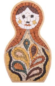 Kit Mosaîque complet 100 naturelles  Poupée Russe Orange Cadre Spécial   MOSAIC BOX SPECIAL
