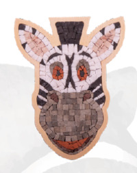 Kit Mosaîque complet 100 naturelles  Visave Zèbre Cadre Spécial   MOSAIC BOX