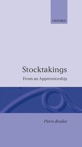 STOCKTAKINGS FROM AN APPRENTICESHIP