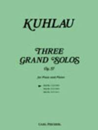 THREE GRAND SOLOS FLUTE TRAVERSIERE-LIVRE +PARTITION