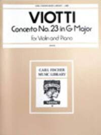 CONCERTO NO. 23 IN G MAJOR VIOLON-LIVRE +PARTITION