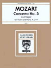 CONCERTO NO. 5 IN A MAJOR VIOLON-LIVRE +PARTITION