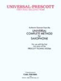 EXCERPTS UNIVERSAL COMPLETE METHOD FOR SAXOPHONE SAXOPHONE